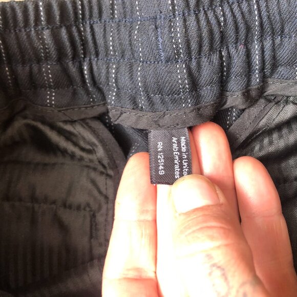 Topman Navy Pin Stripe Pants Size 30 Waist , Cropped Dress Pants - Picture 5 of 10